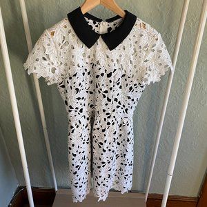 AQUA Capsule Lace Collared Dress